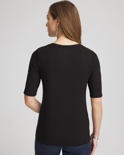 Chico's Value - Elbow Sleeve Tee Black