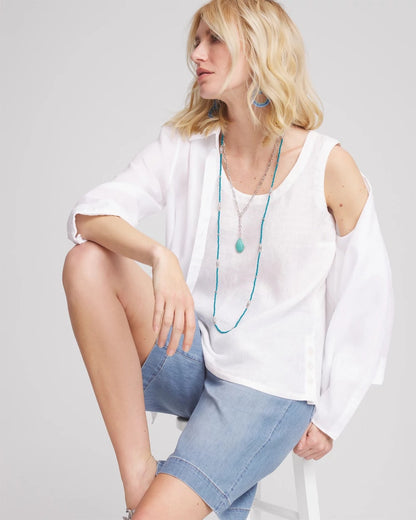 Chico's Quality - Sleeveless Linen Tank Top Alabaster