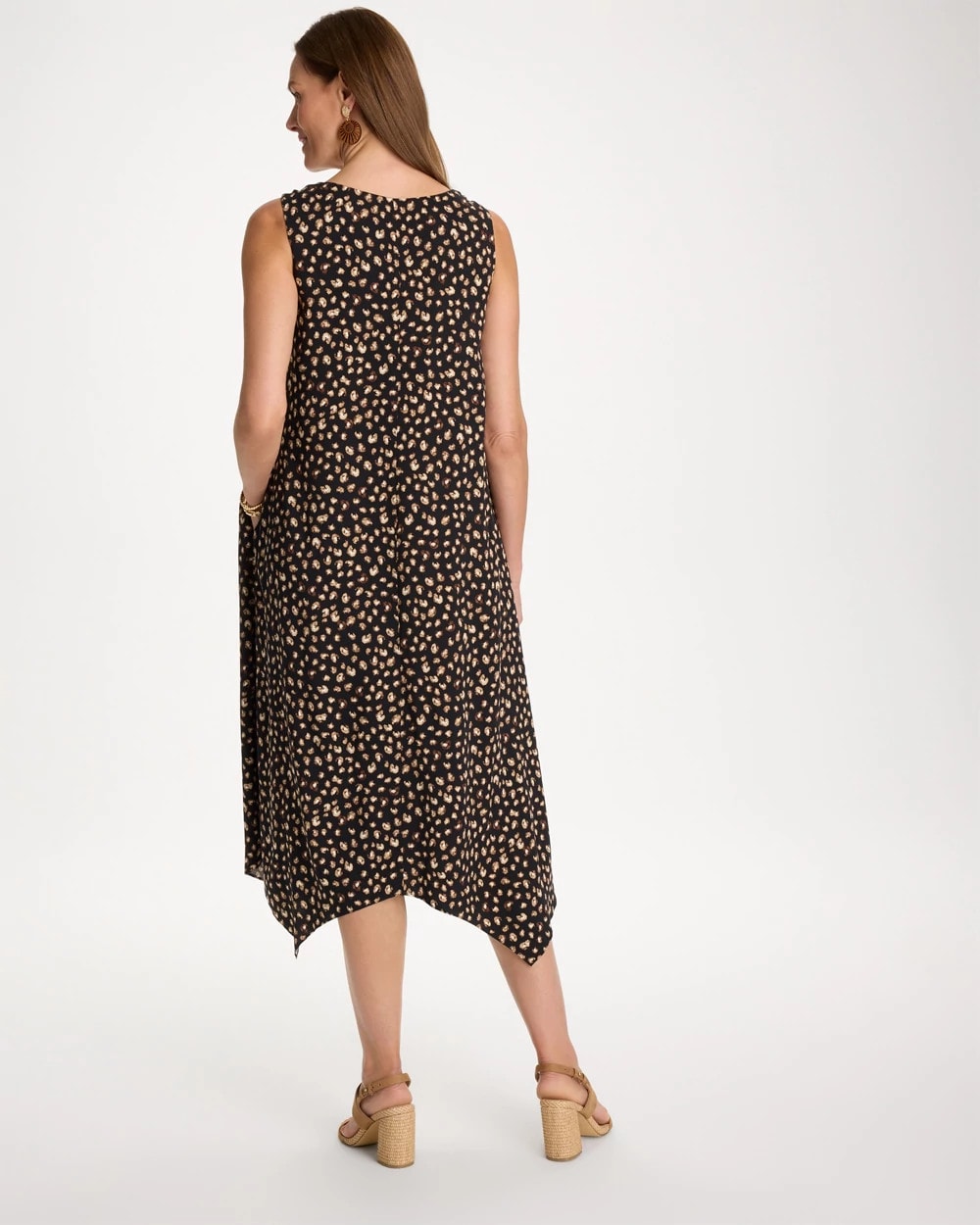 Chico's Everyday - Rayon-Silk Asymmetrical Hem Dress Black