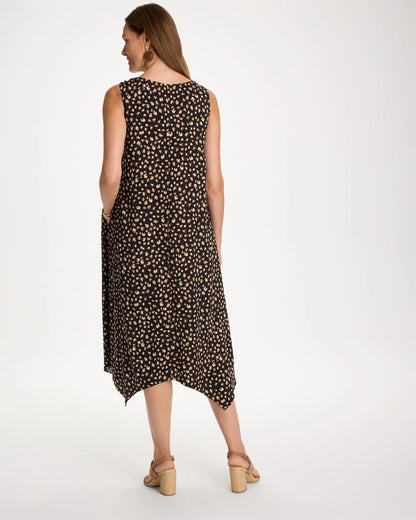 Chico's Everyday - Rayon-Silk Asymmetrical Hem Dress Black