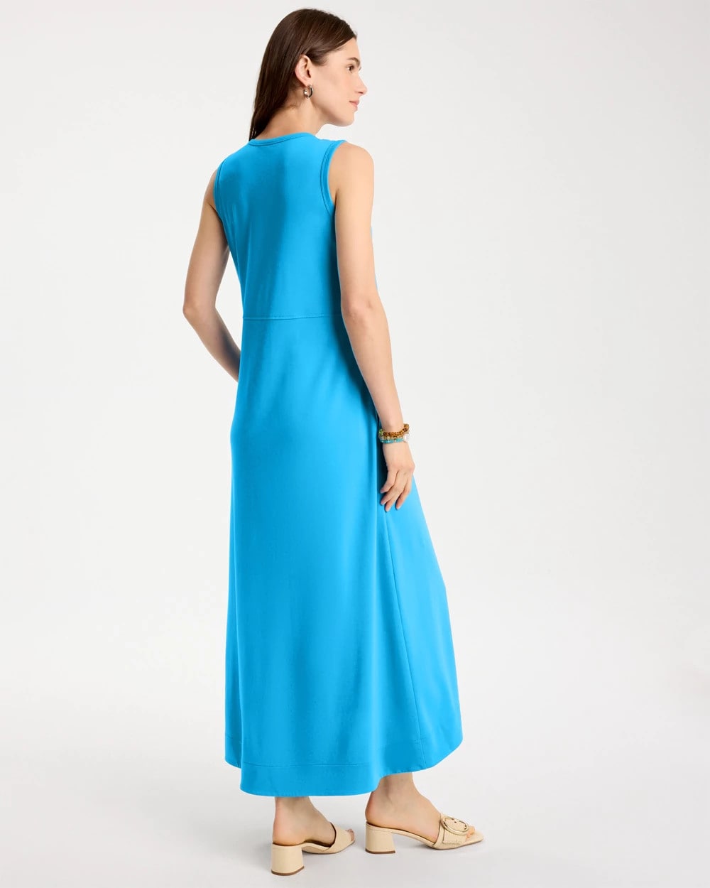 Chico's Great Value - Jersey Knit Maxi Dress Blue Tide