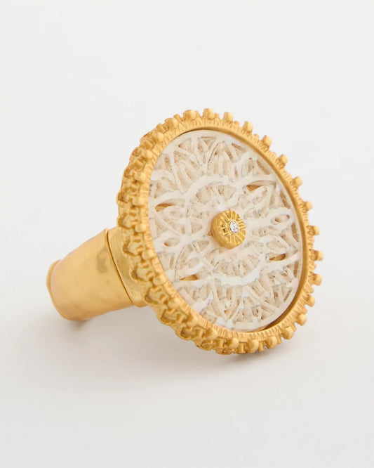 Chico's Exclusive - Pearlescent Stretch Ring Gold