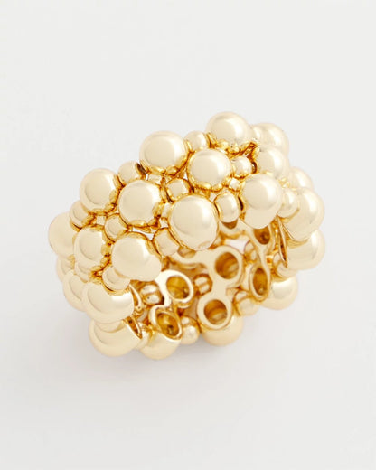 Chico's Exclusive - Gold Bead Stretch Ring Gold