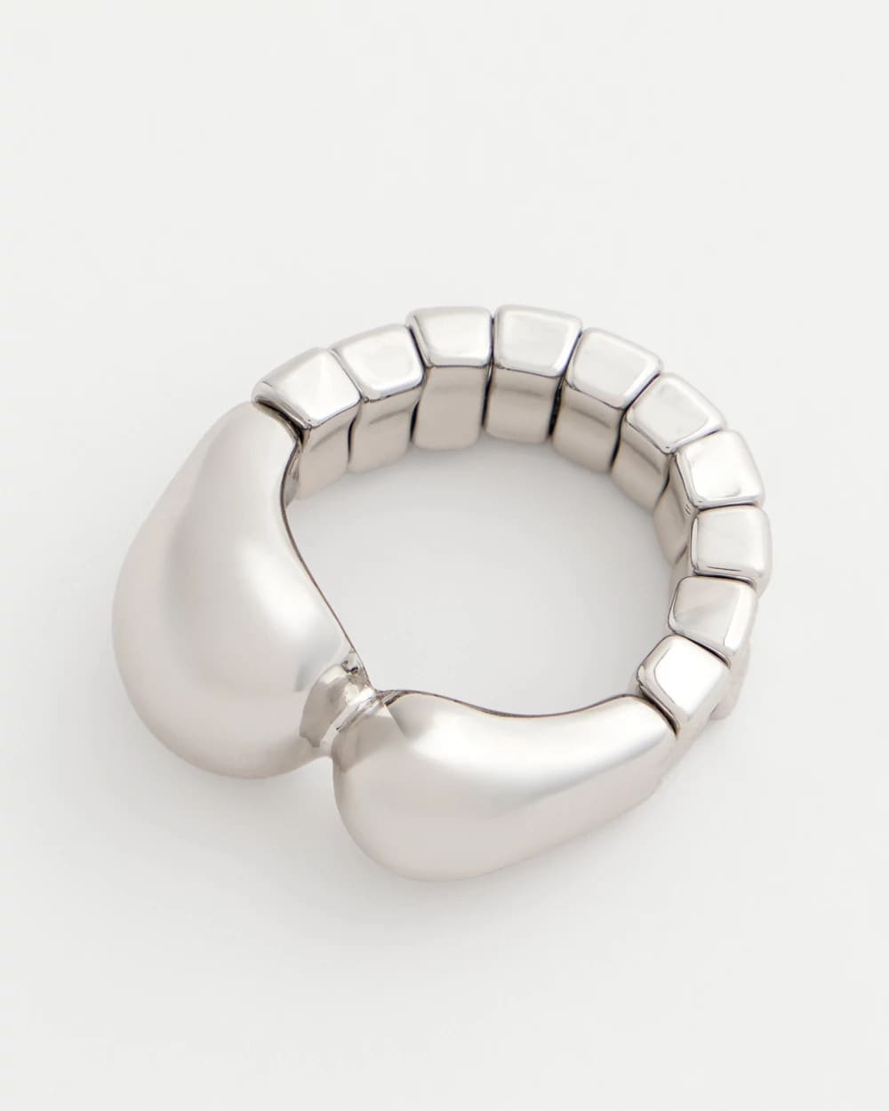 Chico's Classic - Curvy Silver Stretch Ring Silver