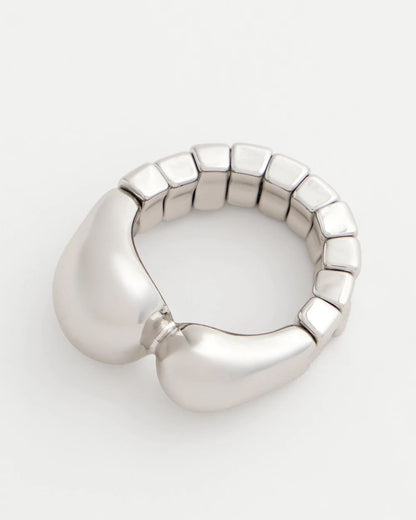 Chico's Classic - Curvy Silver Stretch Ring Silver