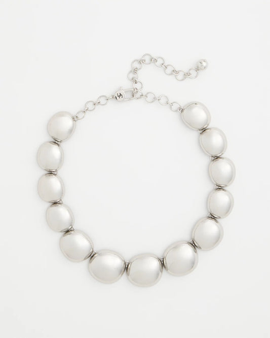 Chico's Sale - Silver Pebble Collar Necklace Silver