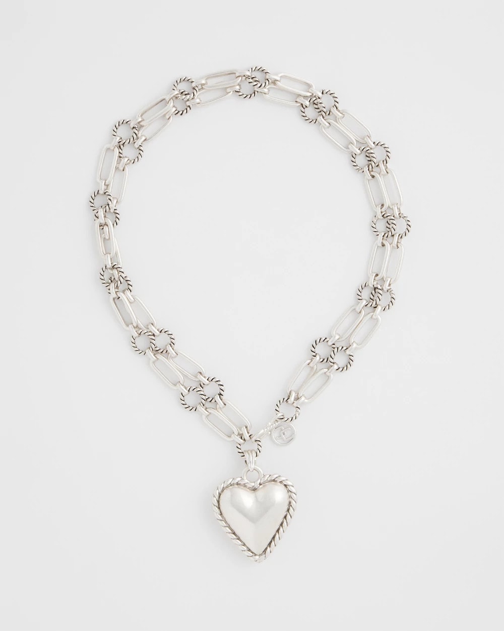 Chico's Best Price - Heart Twice As Nice Pendant Necklace Silver