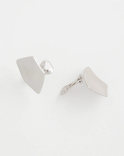 Chico's Deals - Silver Fan Clip On Earrings Silver