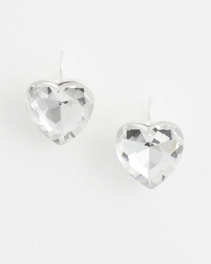 Chico's Sale - Crystal Heart Gem Drop Earrings Neutral