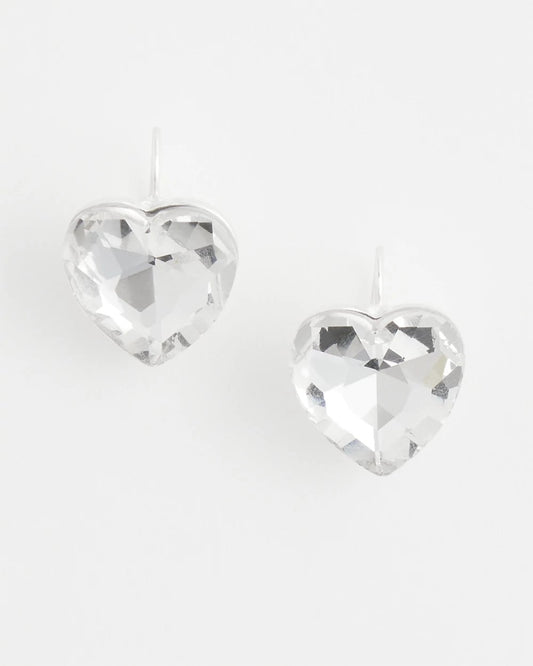 Chico's Sale - Crystal Heart Gem Drop Earrings Neutral