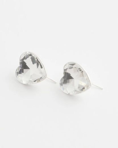 Chico's Sale - Crystal Heart Gem Drop Earrings Neutral