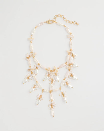 Chico's Deals - Chico's Originals Pearl Cluster Bib Necklace Pearl