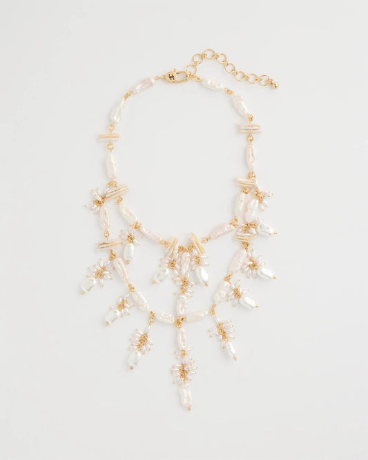 Chico's Deals - Chico's Originals Pearl Cluster Bib Necklace Pearl