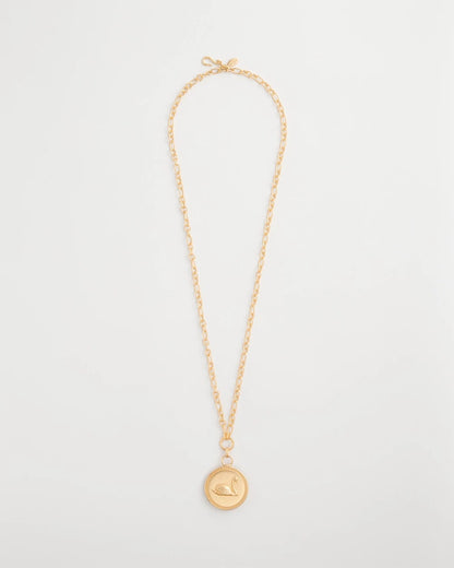 Chico's Hot Sale - Reversible Swan Pendant Necklace Gold