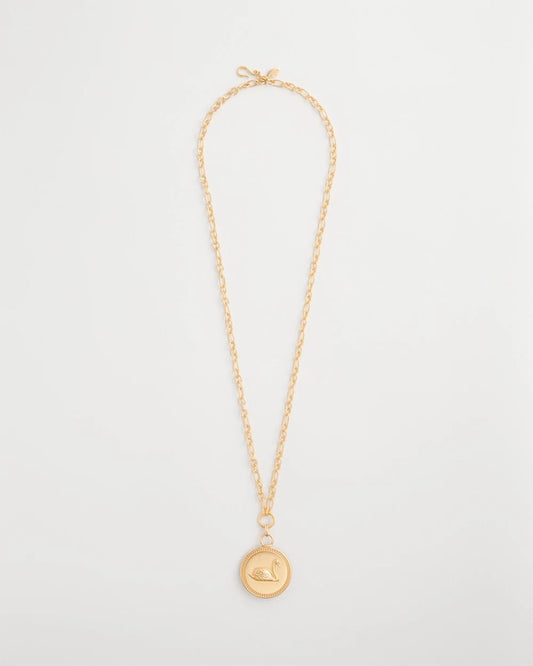 Chico's Hot Sale - Reversible Swan Pendant Necklace Gold