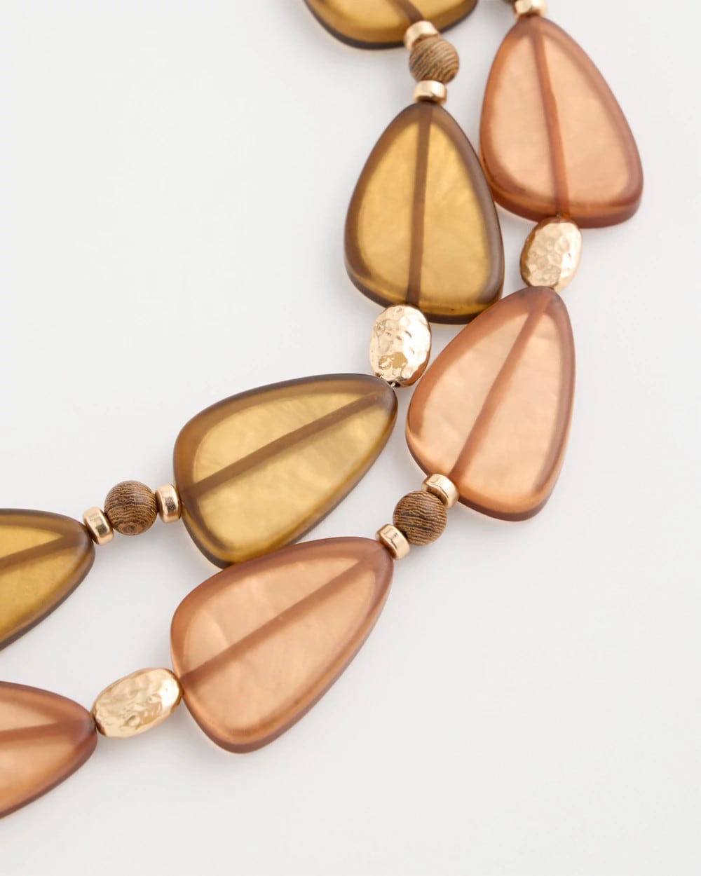 Chico's Featured - Neutral Double Strand Geo Necklace Neutral