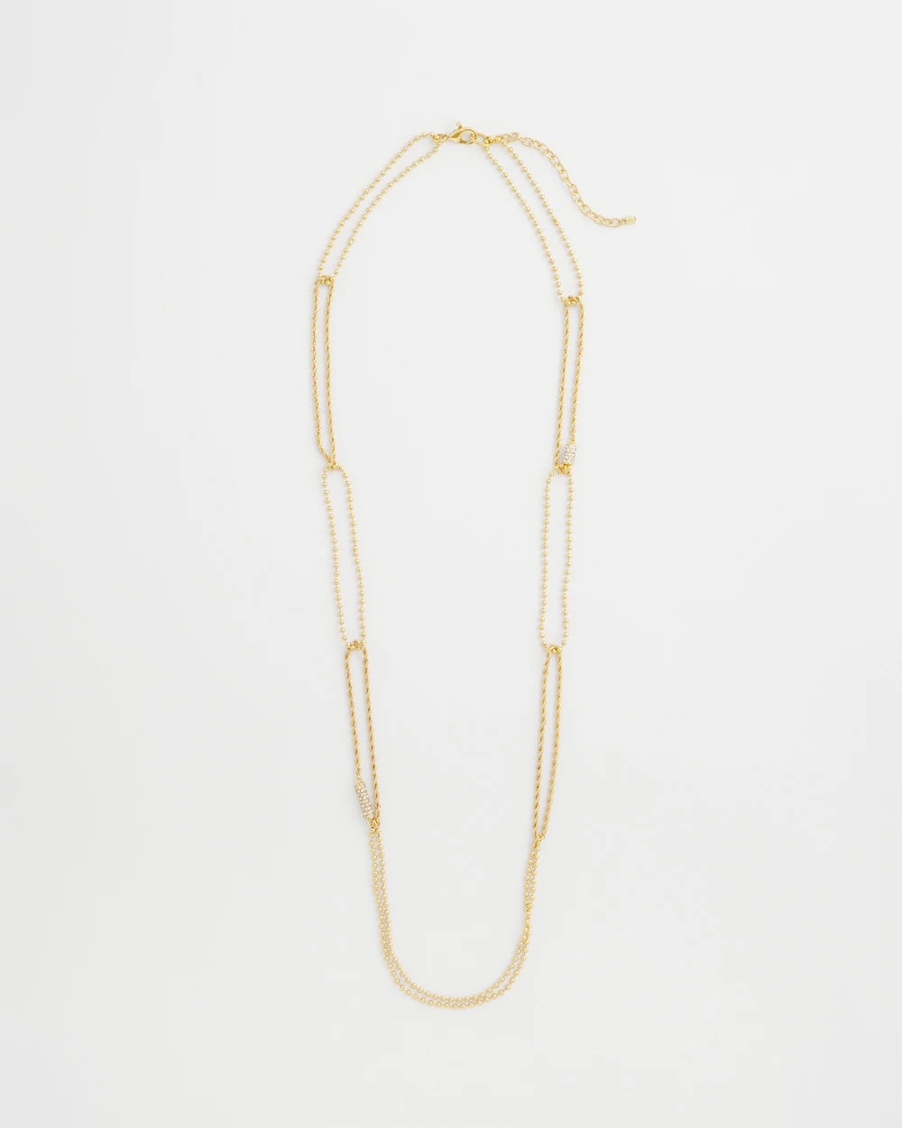 Chico's Best Seller - Long Gold Ball Chain Single Strand Gold