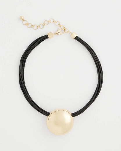 Chico's Discount - Gold Pendant Cord Necklace Gold