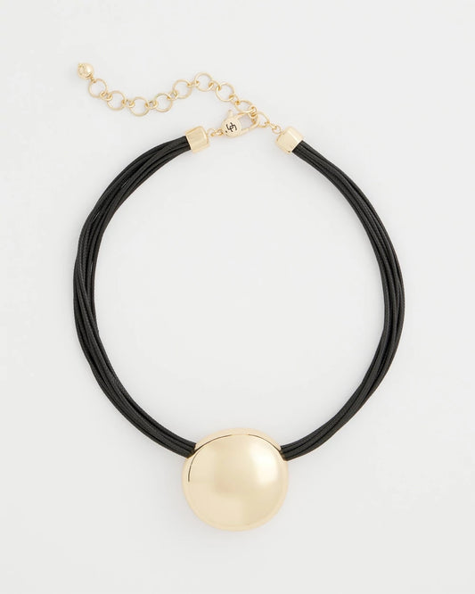 Chico's Discount - Gold Pendant Cord Necklace Gold