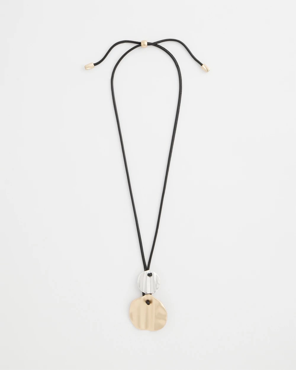 Chico's Trusted - Crinkle Mixed Metal Pendant Mixed Metals