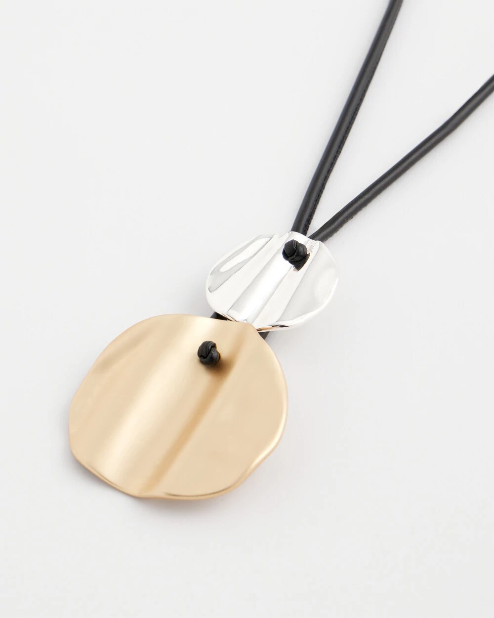 Chico's Trusted - Crinkle Mixed Metal Pendant Mixed Metals