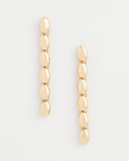 Chico's Quality - Gold Linear Bead Earrings Gold