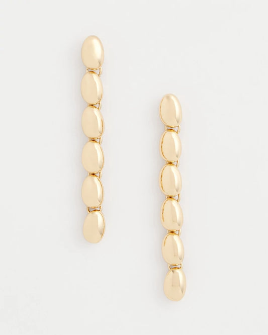 Chico's Quality - Gold Linear Bead Earrings Gold