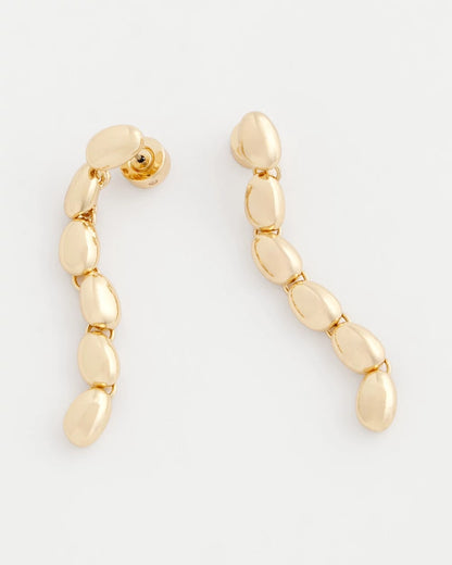 Chico's Quality - Gold Linear Bead Earrings Gold