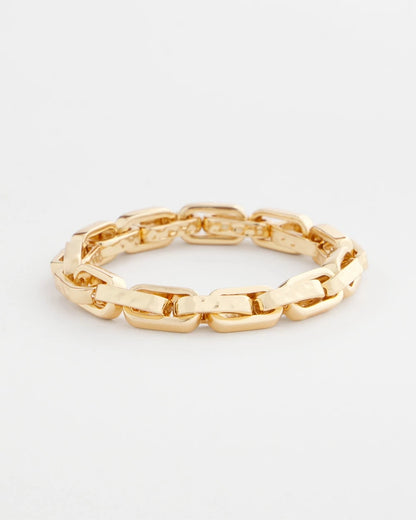 Chico's Everyday - Gold Link Stretch Bracelet Gold
