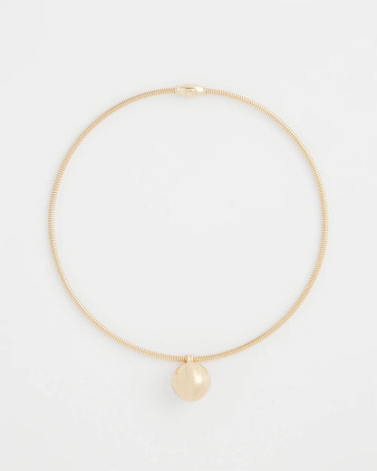 Chico's New - Gold Bead Collar Necklace Gold