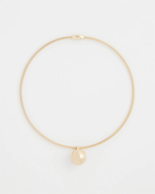 Chico's New - Gold Bead Collar Necklace Gold
