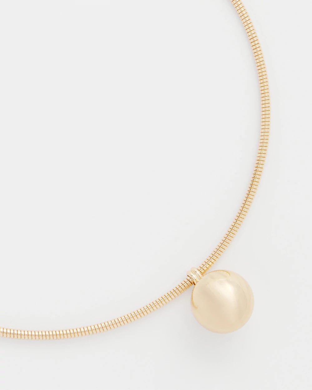 Chico's New - Gold Bead Collar Necklace Gold