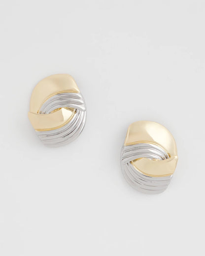 Chico's Top Pick - Mixed Metal Stud Earrings Mixed Metals