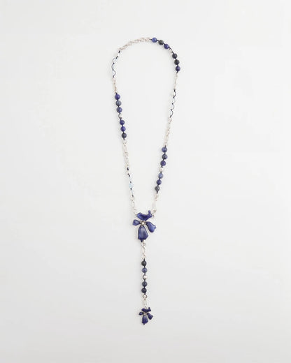 Chico's Everyday - Blue Flower Long Y-Necklace Blue
