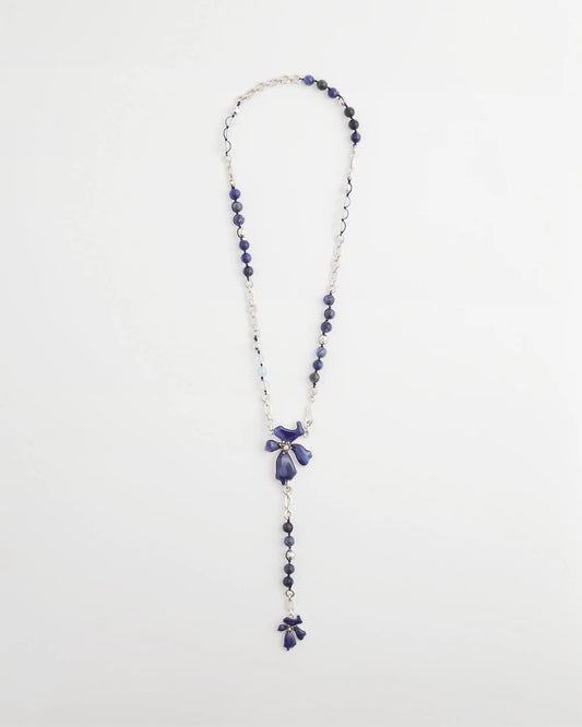 Chico's Everyday - Blue Flower Long Y-Necklace Blue