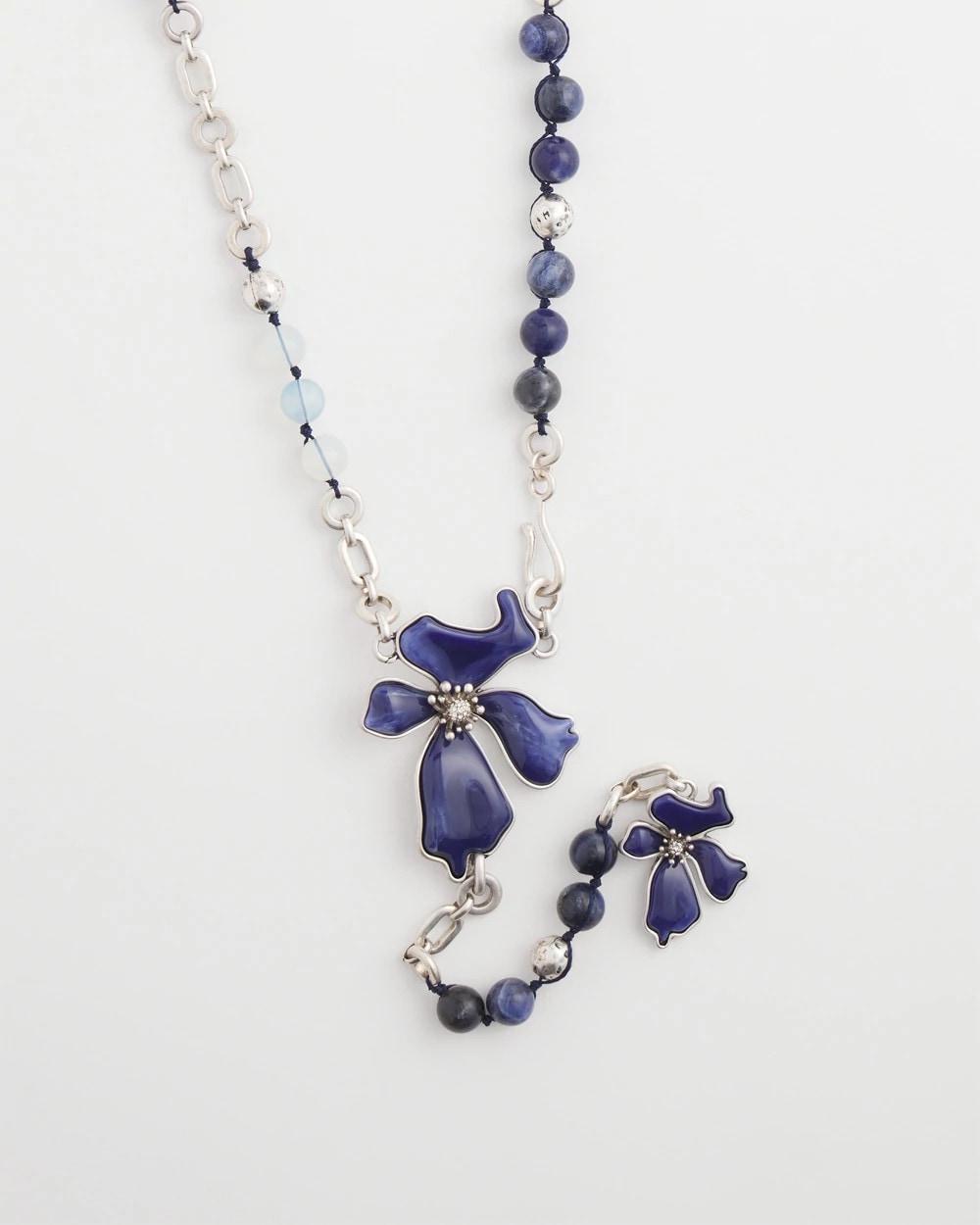 Chico's Everyday - Blue Flower Long Y-Necklace Blue