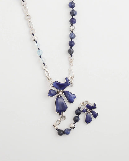 Chico's Everyday - Blue Flower Long Y-Necklace Blue