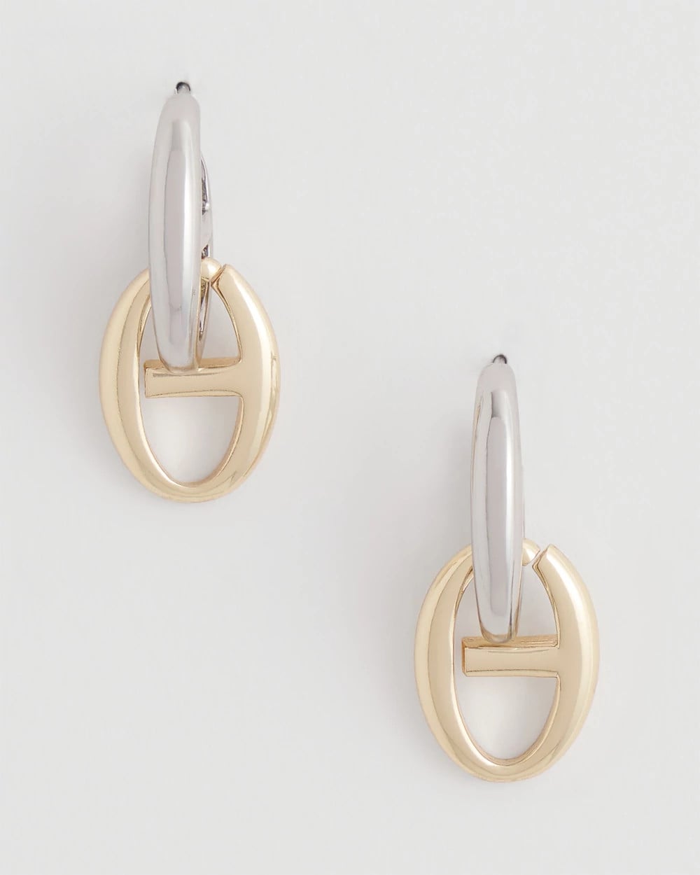 Chico's Trending - Mixed Metal Link Earrings Mixed Metals