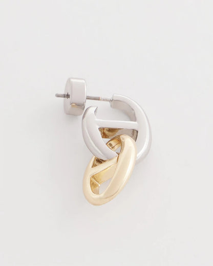Chico's Trending - Mixed Metal Link Earrings Mixed Metals
