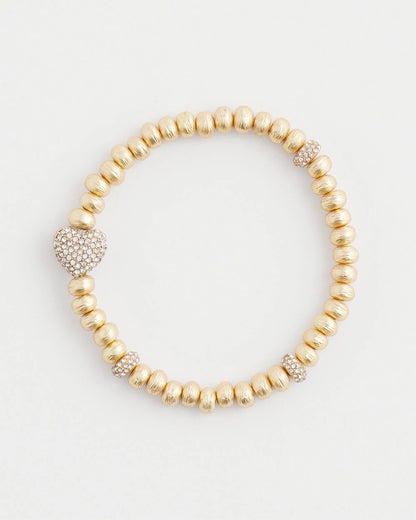 Chico's Sale - Gold Heart Stretch Bracelet Gold
