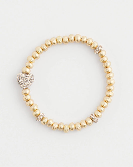 Chico's Sale - Gold Heart Stretch Bracelet Gold