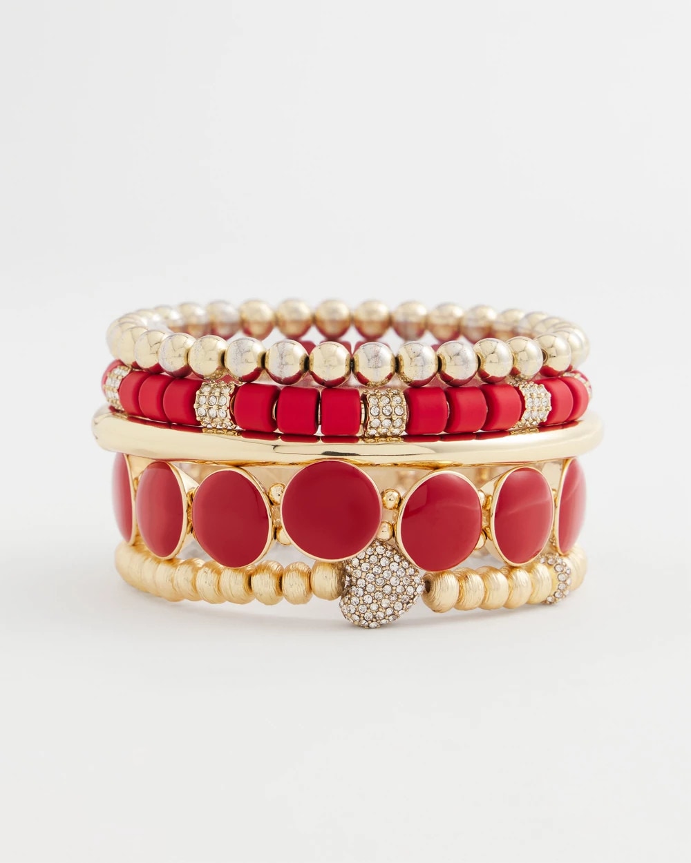Chico's Sale - Gold Heart Stretch Bracelet Gold