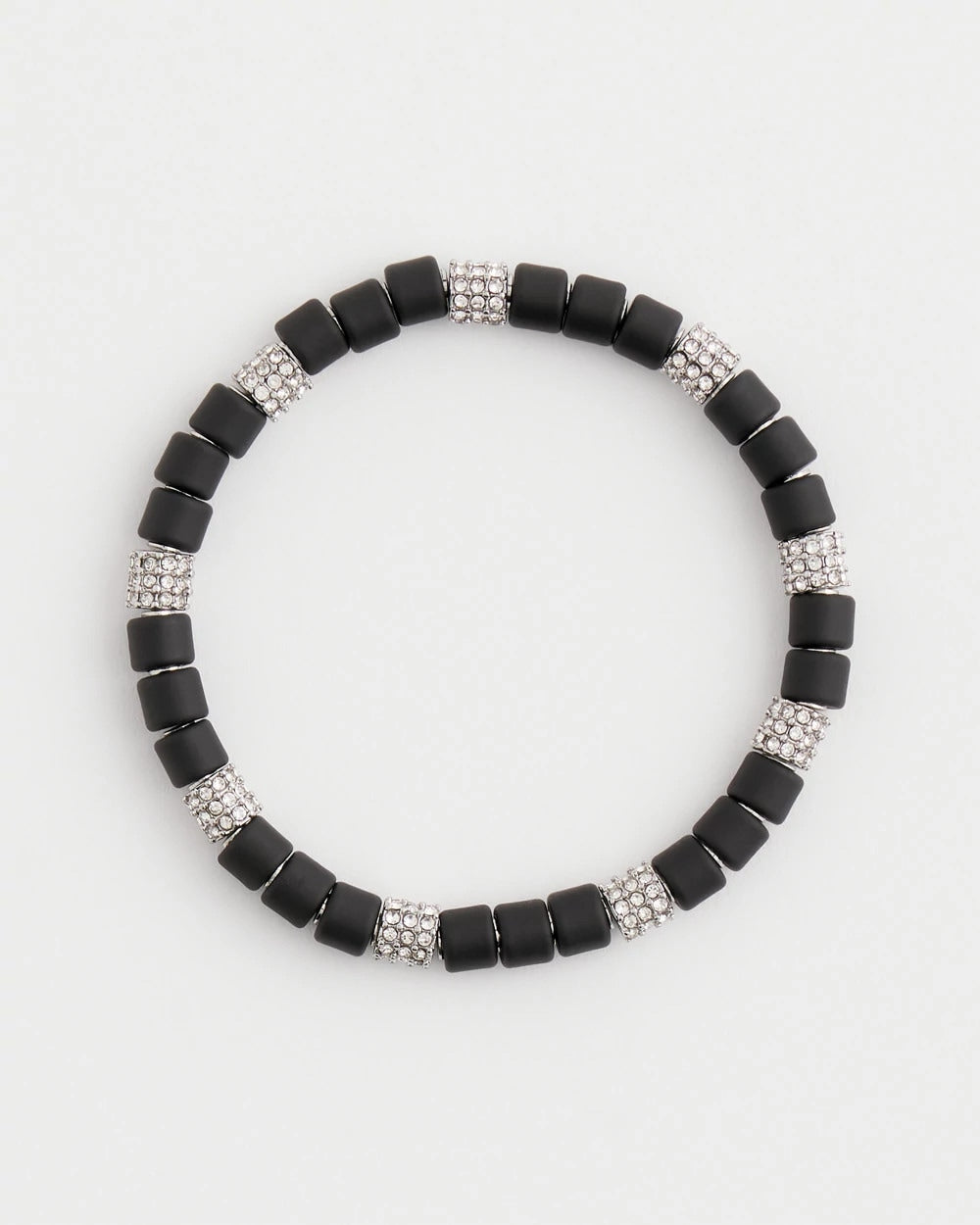 Chico's Sale - Black Barrel Bead Stretch Bracelet Black