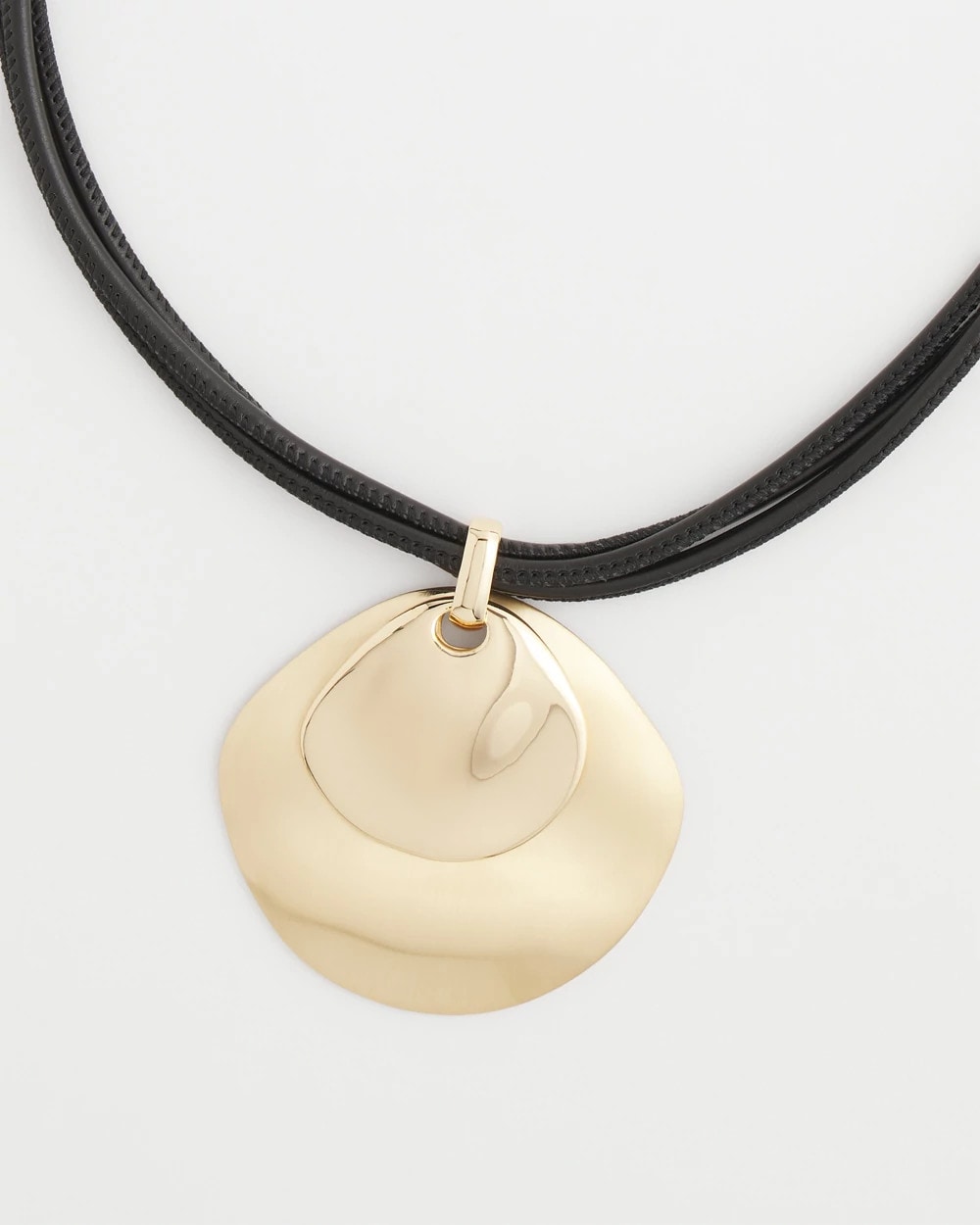 Chico's Essential - Gold Pendant On Cord Gold