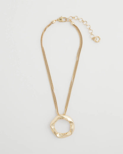 Chico's Featured - Short Circle Pendant Gold