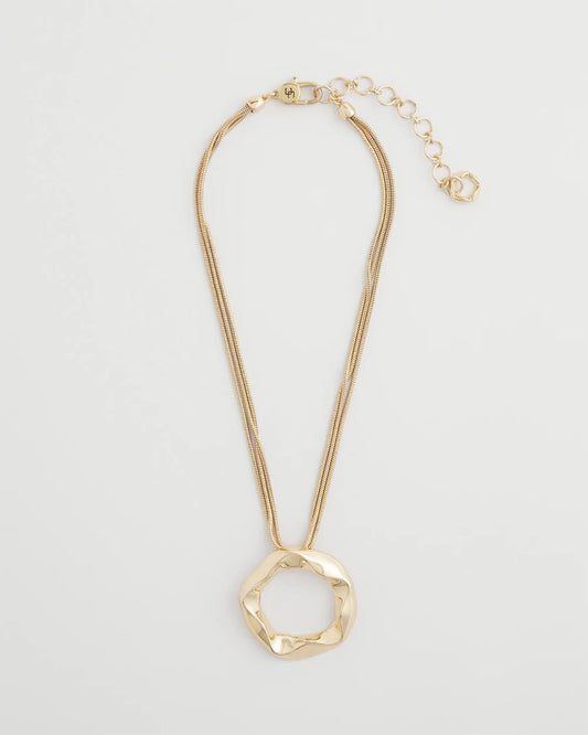 Chico's Featured - Short Circle Pendant Gold