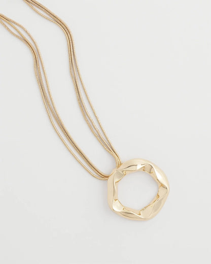 Chico's Featured - Short Circle Pendant Gold