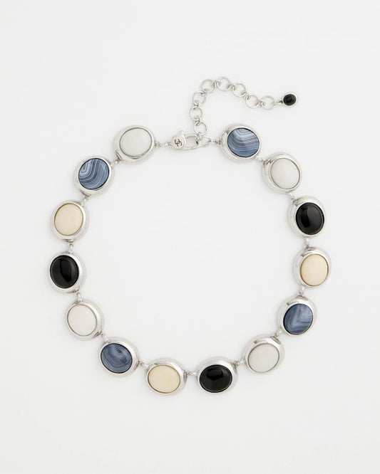 Chico's New - Short Polka Dot Collar Neutral