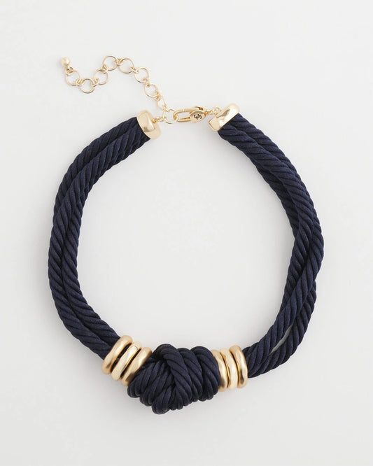 Chico's Featured - Navy Knot Rope Necklace Navy
