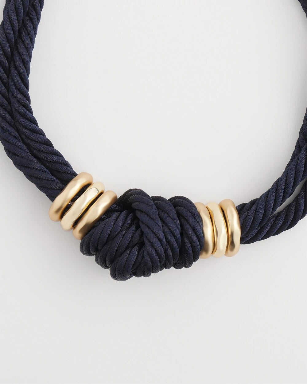 Chico's Featured - Navy Knot Rope Necklace Navy